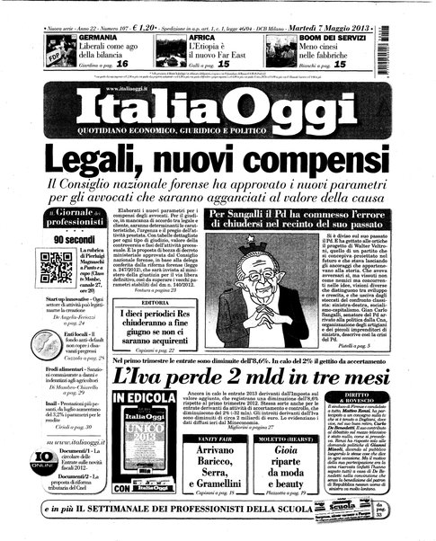 Italia oggi : quotidiano di economia finanza e politica